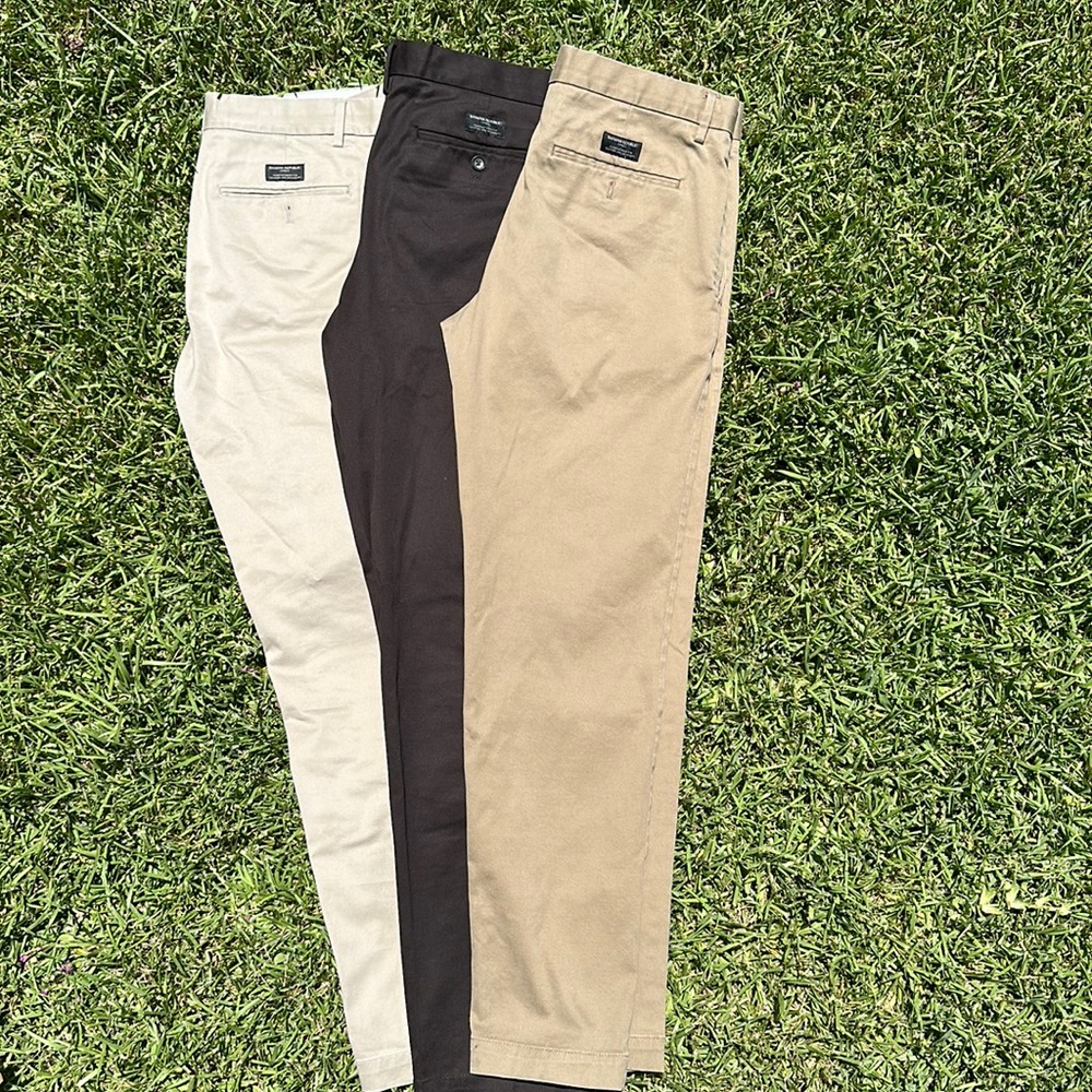 Bundle $50 4 all 3 pairs of tapered fit chinos in 3 shades of brown or $25 easy